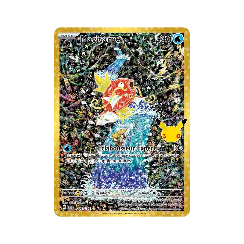 Carte Pokémon Magicarpe 203/193 Secrète 30ᵉ Anniversaire