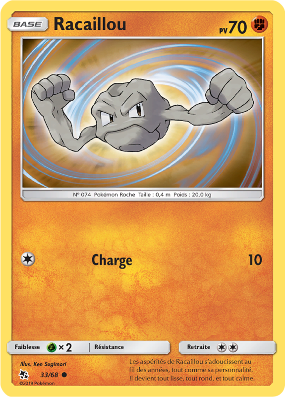 Carte Pokémon Racaillou 33/68 Commune Destinées Occultes