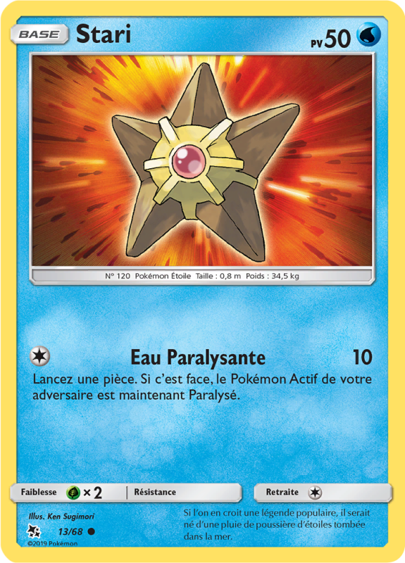 Carte Pokémon Stari 13/68 Commune Destinées Occultes
