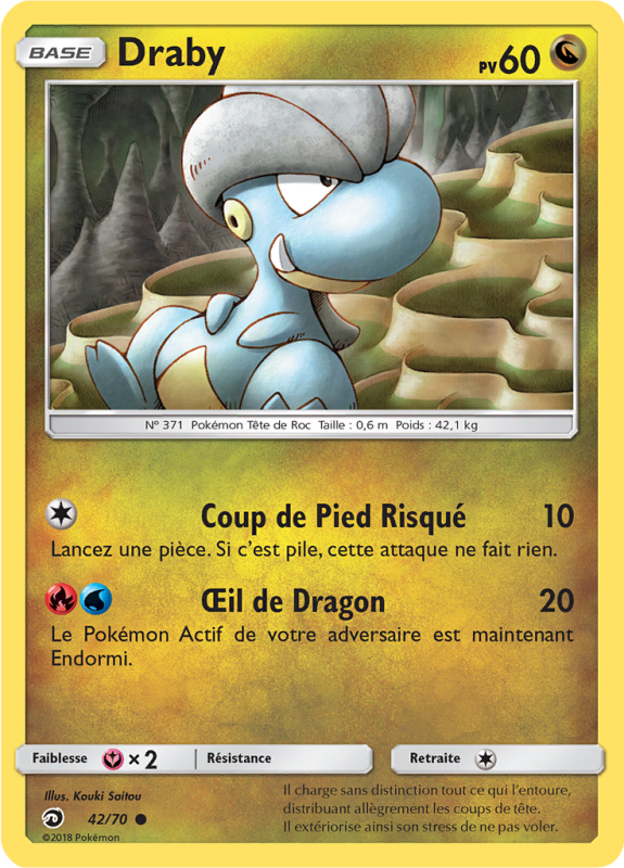 Carte Pokémon Draby 42/70 Commune Majesté des Dragons