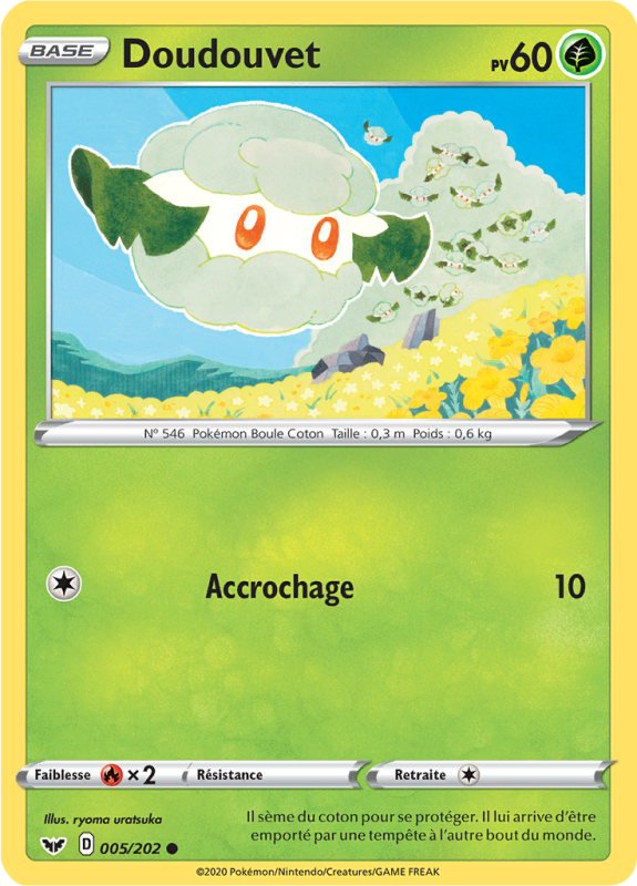 Carte Pokémon Doudouvet 005/202 Commune Épée et Bouclier (JCC)