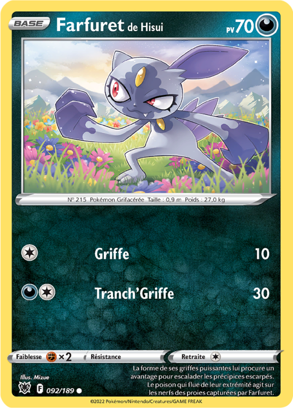 Carte Pokémon Farfuret de Hisui 092/189 Commune Astres Radieux