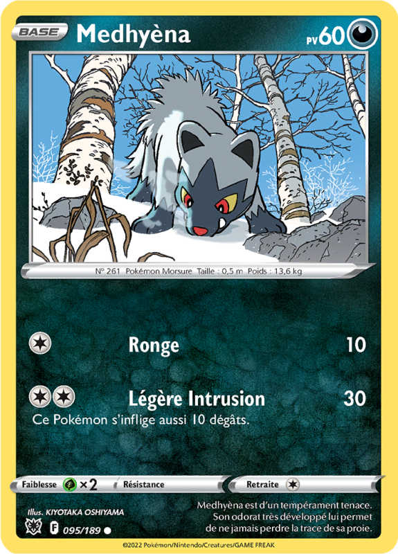 Carte Pokémon Medhyèna 095/189 Commune Astres Radieux