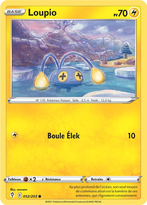 Carte Pokémon Loupio 052/203 Commune Évolution Céleste