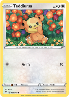Carte Pokémon Teddiursa 126/203 Commune Évolution Céleste