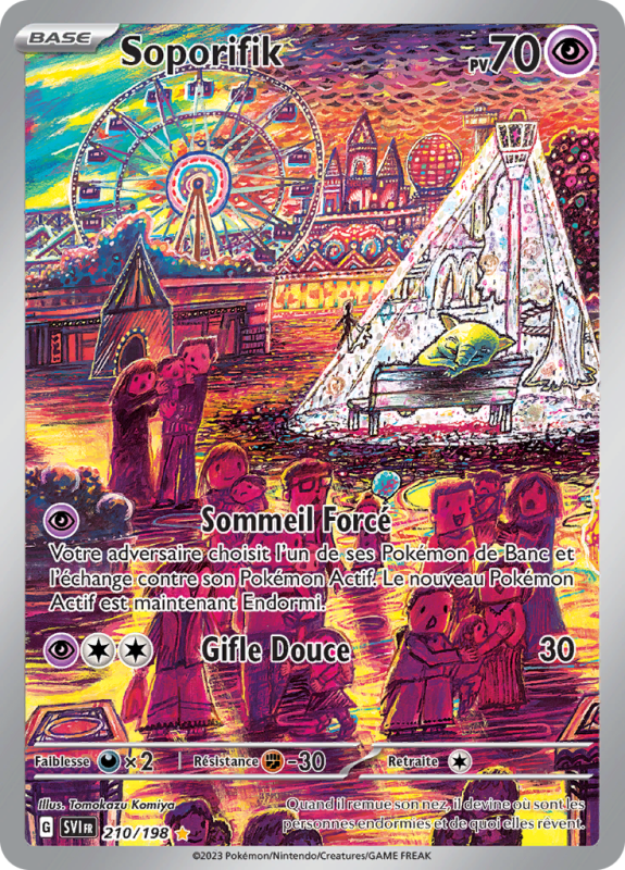 Carte Pokémon Soporifik 210/198 AR Écarlate et Violet (JCC)