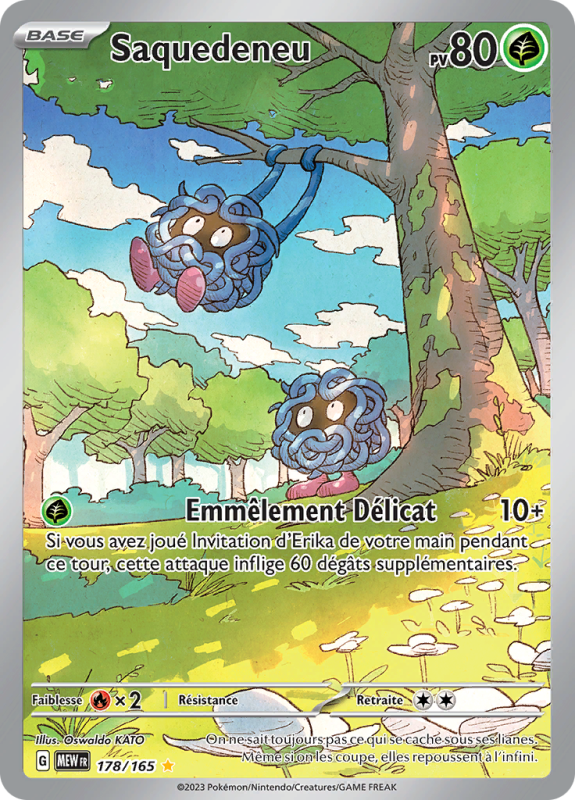Carte Pokémon Saquedeneu 178/165 AR 151