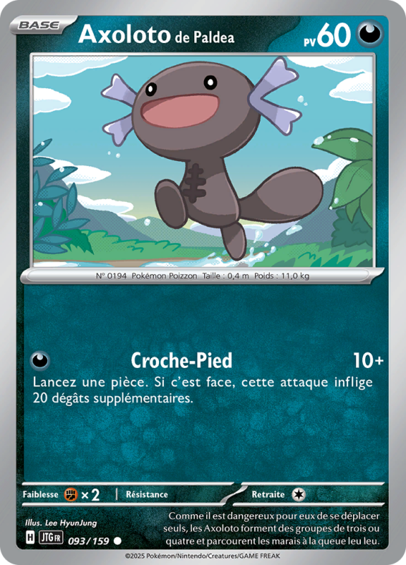 Carte Pokémon Axoloto de Paldea 093/159 Commune Aventures Ensemble