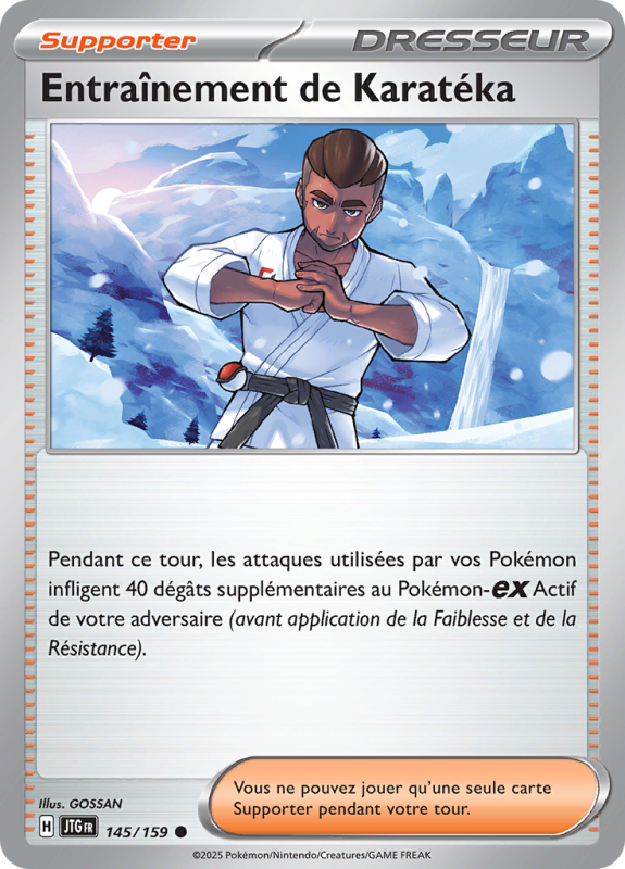 Carte Pokémon Entraînement de Karatéka 145/159 Commune Aventures Ensemble