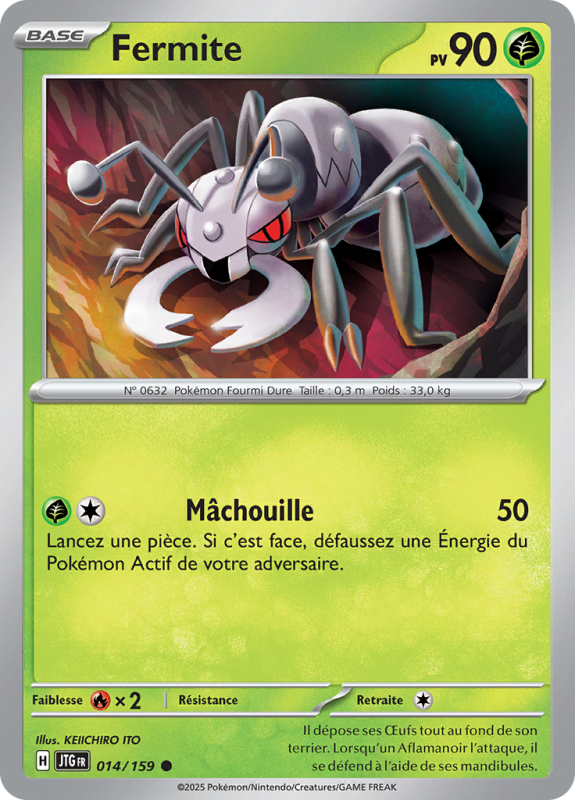 Carte Pokémon Fermite 014/159 Commune Aventures Ensemble