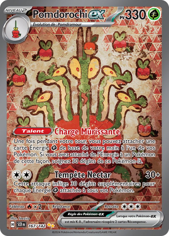 Carte Pokémon Pomdorochi-ex 167/142 Alternative Couronne Stellaire