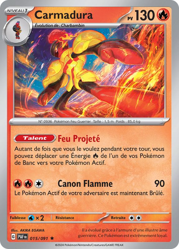 Carte Pokémon Carmadura 015/091 Holographique Destinées de Paldea