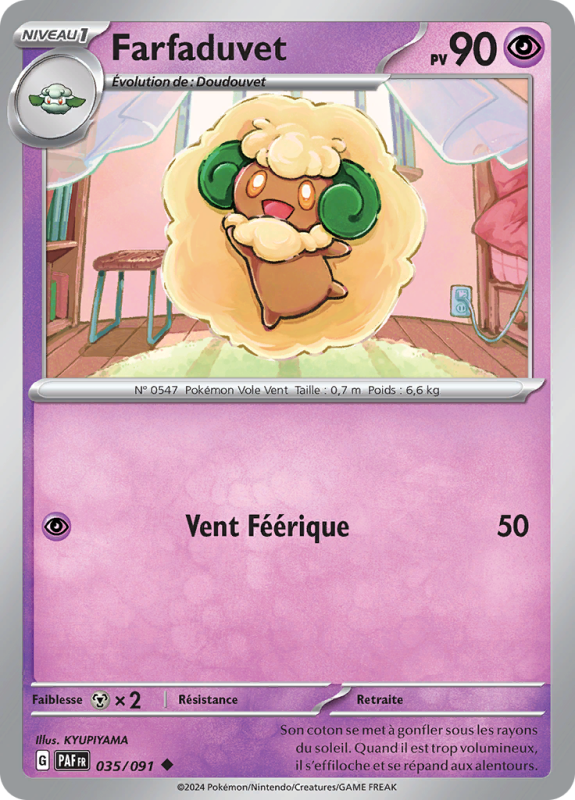 Carte Pokémon Farfaduvet 035/091 Peu commune Destinées de Paldea