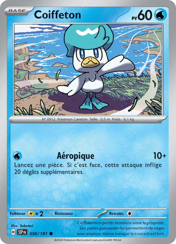 Carte Pokémon Coiffeton 050/191 Commune Étincelles Déferlantes