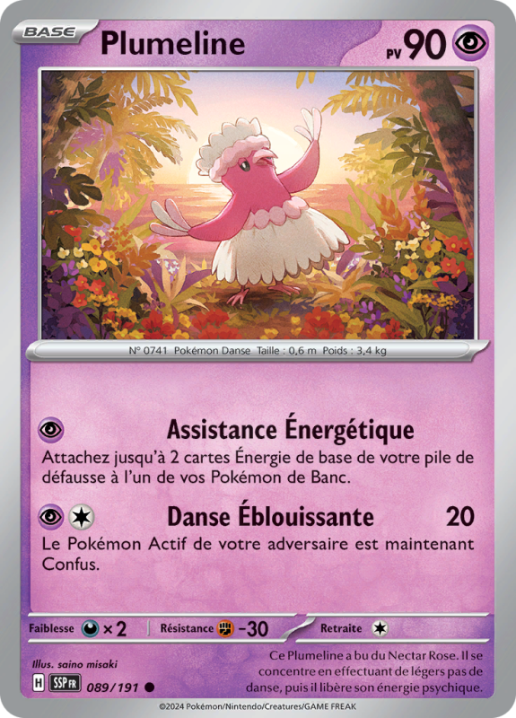 Carte Pokémon Plumeline 089/191 Commune Étincelles Déferlantes