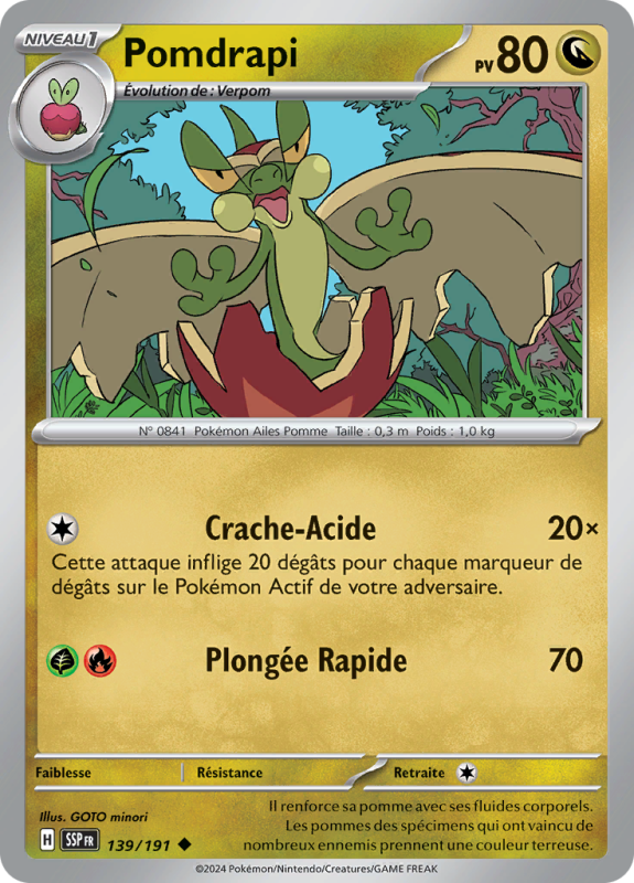 Carte Pokémon Pomdrapi 139/191 Peu commune Étincelles Déferlantes