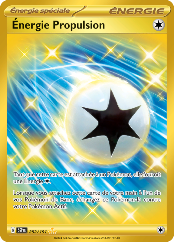 Carte Pokémon Énergie Propulsion 252/191 Gold Étincelles Déferlantes