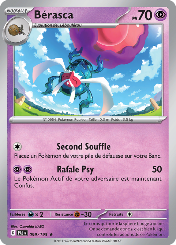 Carte Pokémon Bérasca 099/193 Holographique Évolutions à Paldea