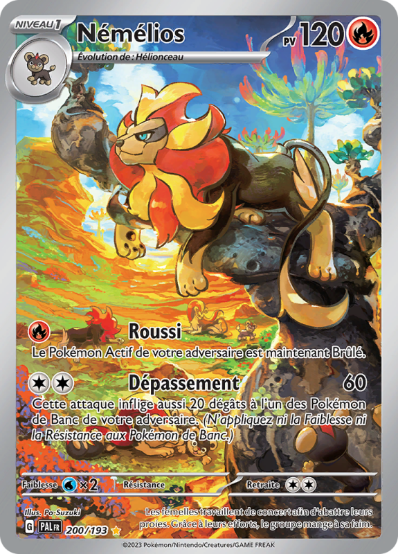 Carte Pokémon Némélios 200/193 AR Évolutions à Paldea