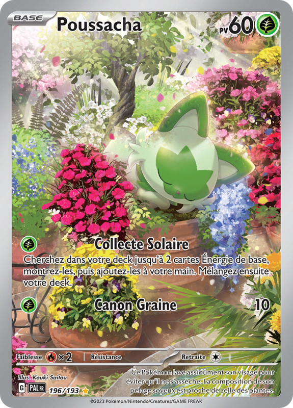 Carte Pokémon Poussacha 196/193 AR Évolutions à Paldea