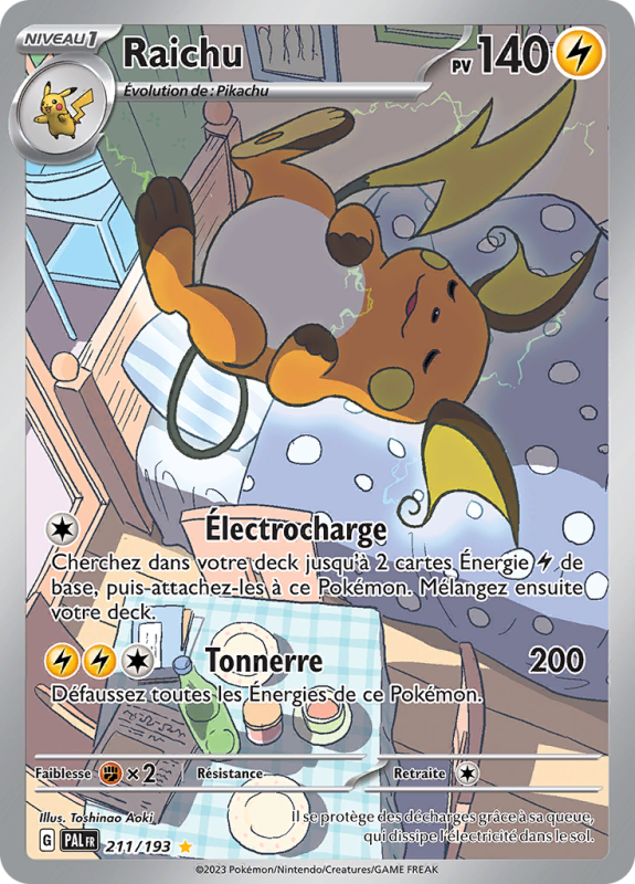 Carte Pokémon Raichu 211/193 AR Évolutions à Paldea