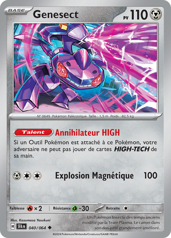 Carte Pokémon Genesect 040/064 Peu commune Fable Nébuleuse
