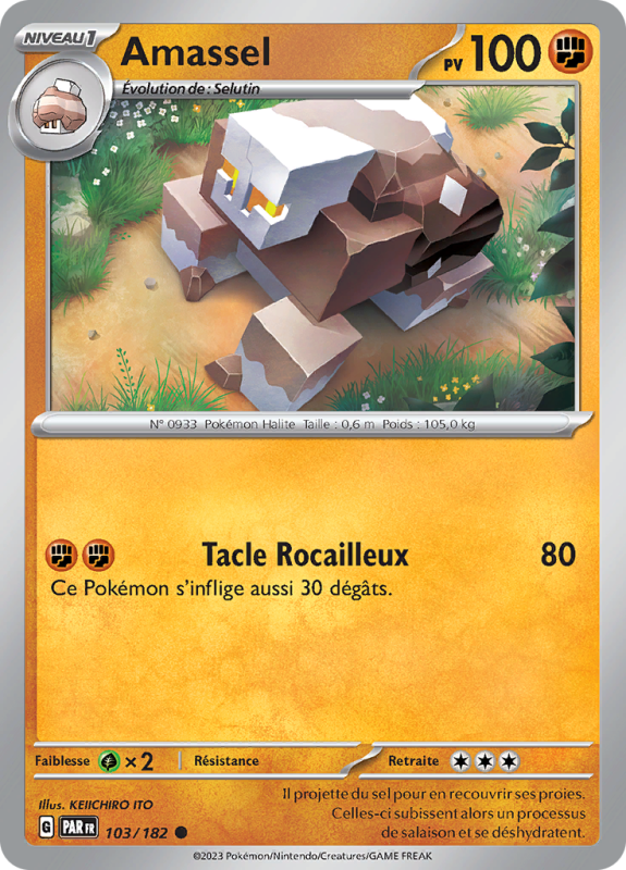 Carte Pokémon Amassel 103/182 Commune Faille Paradoxe