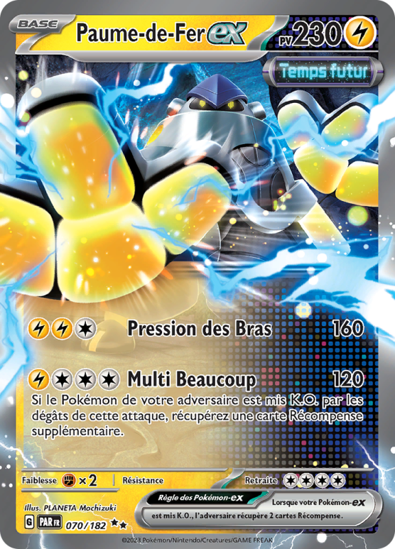 Carte Pokémon Paume-de-Fer-ex 070/182 Double rare Faille Paradoxe