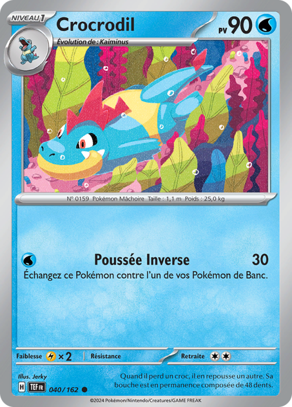Carte Pokémon Crocrodil 040/162 Commune Forces Temporelles