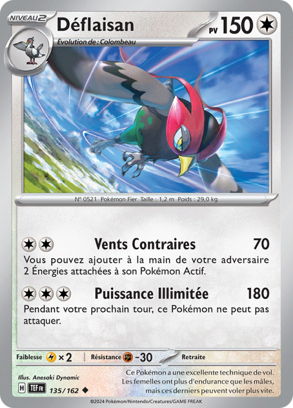 Carte Pokémon Déflaisan 135/162 Peu commune Forces Temporelles