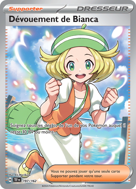 Carte Pokémon Dévouement de Bianca 197/162 Ultra Rare Forces Temporelles