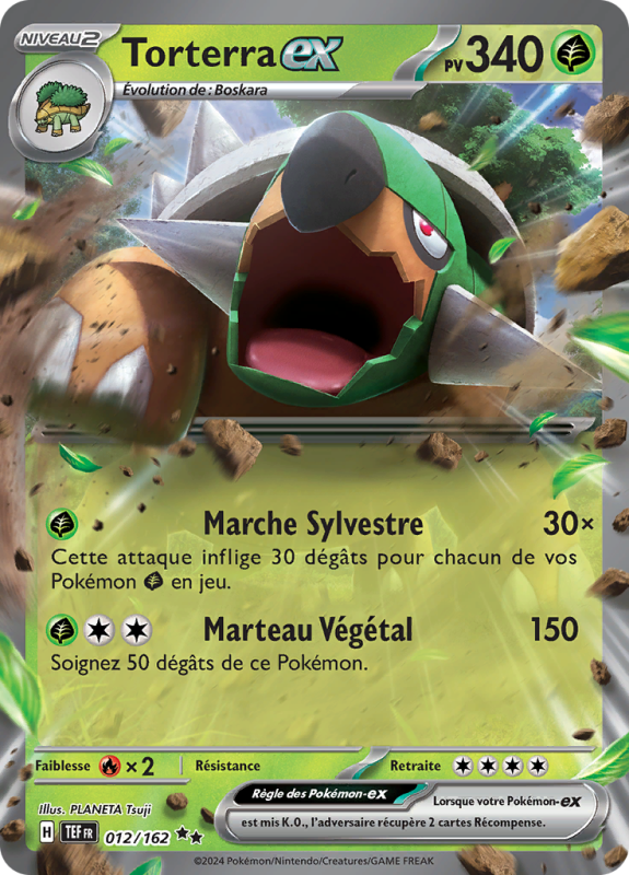 Carte Pokémon Torterra-ex 012/162 Double rare Forces Temporelles