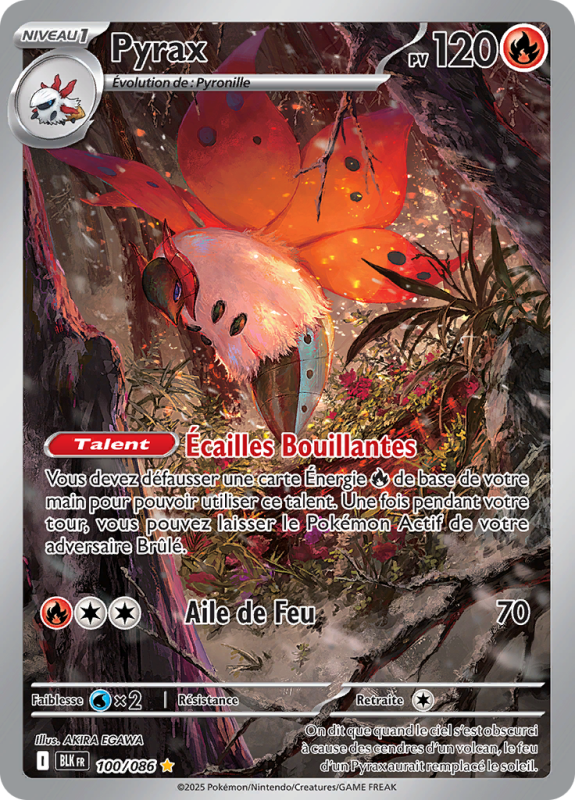 Carte Pokémon Pyrax 100/086 AR Foudre Noire