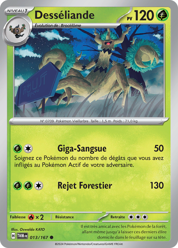 Carte Pokémon Desséliande 013/167 Commune Mascarade Crépusculaire