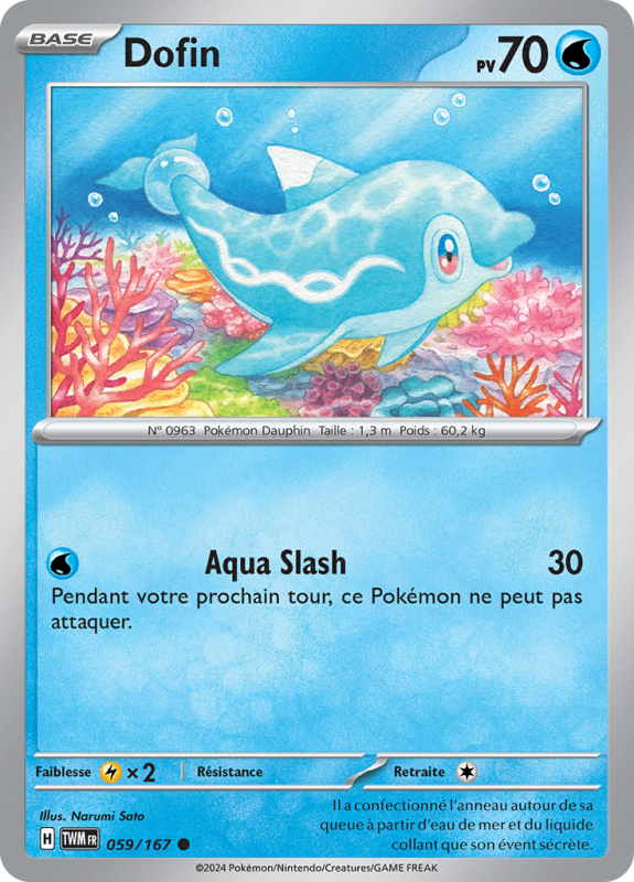 Carte Pokémon Dofin 059/167 Commune Mascarade Crépusculaire