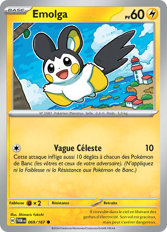 Carte Pokémon Emolga 069/203 Commune Mascarade Crépusculaire
