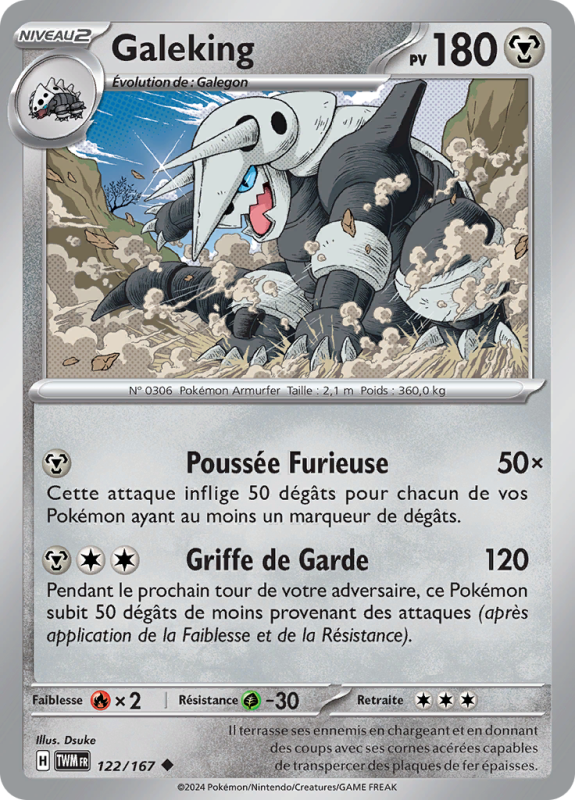 Carte Pokémon Galeking 122/167 Peu commune Mascarade Crépusculaire