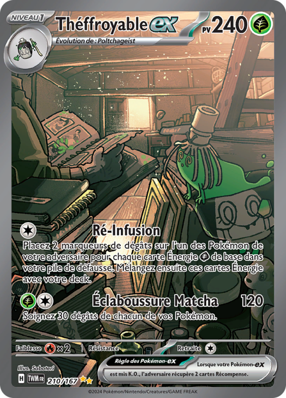 Carte Pokémon Théffroyable-ex 210/167 Alternative Mascarade Crépusculaire