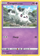 Carte Pokémon Corayon de Galar 117/264 Commune Poing de Fusion