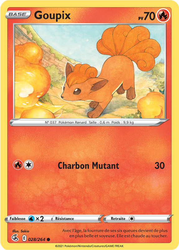 Carte Pokémon Goupix 028/264 Commune Poing de Fusion