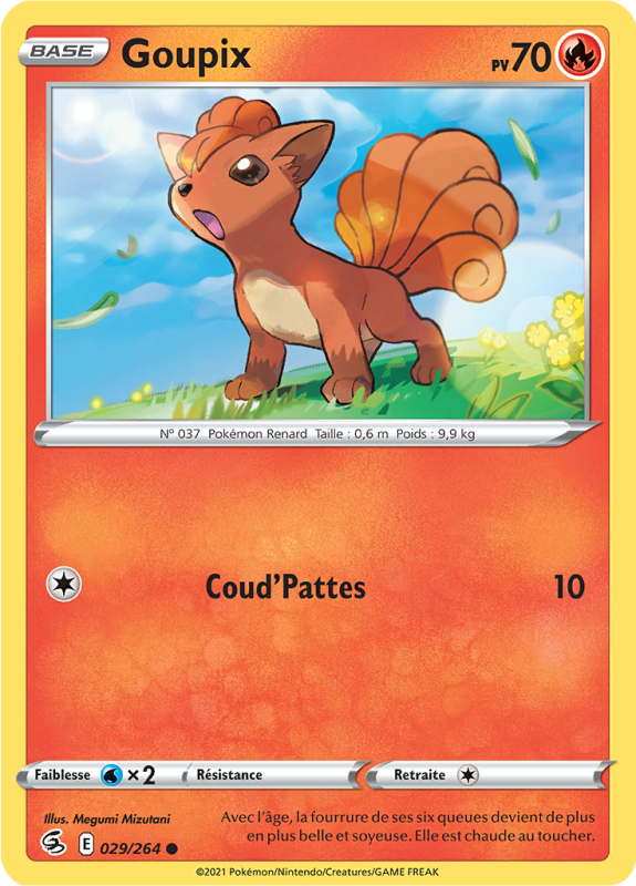 Carte Pokémon Goupix 029/264 Commune Poing de Fusion