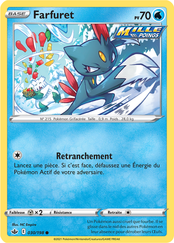 Carte Pokémon Farfuret 030/198 Commune Règne de Glace