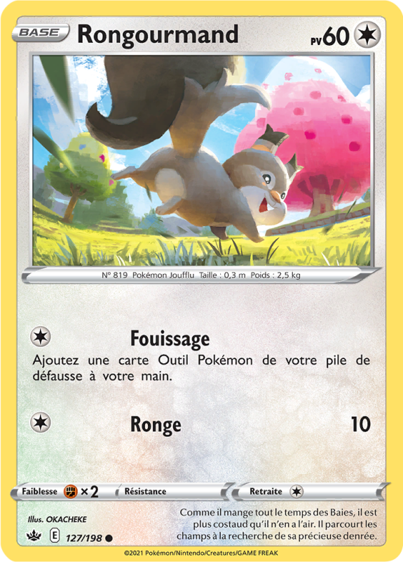 Carte Pokémon Rongourmand 127/198 Commune Règne de Glace