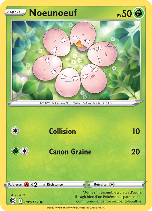 Carte Pokémon Noeunoeuf 001/172 Commune Stars Étincelantes