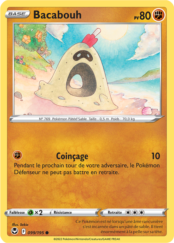 Carte Pokémon Bacabouh 099/195 Commune Tempête Argentée