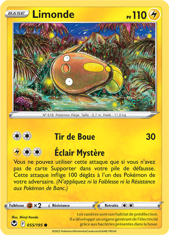 Carte Pokémon Limonde 055/195 Commune Tempête Argentée
