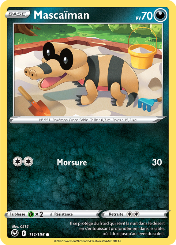 Carte Pokémon Mascaïman 111/195 Commune Tempête Argentée