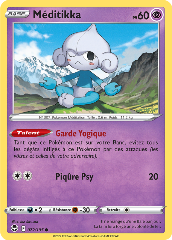 Carte Pokémon Méditikka 072/195 Commune Tempête Argentée