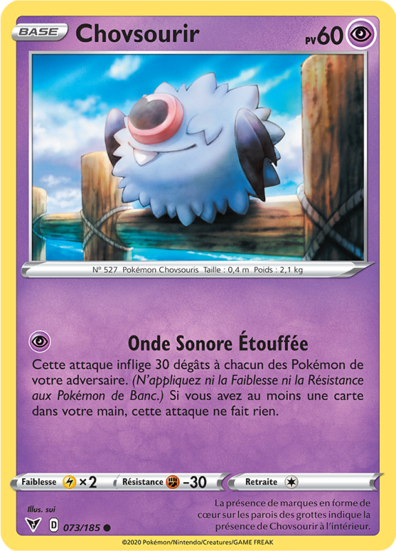 Carte Pokémon Chovsourir 073/185 Commune Voltage Éclatant