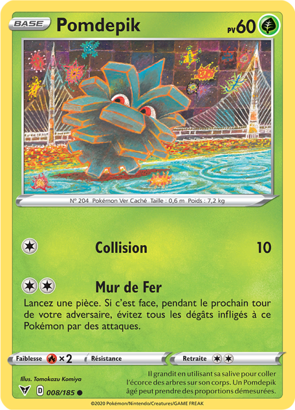 Carte Pokémon Pomdepik 008/185 Commune Voltage Éclatant